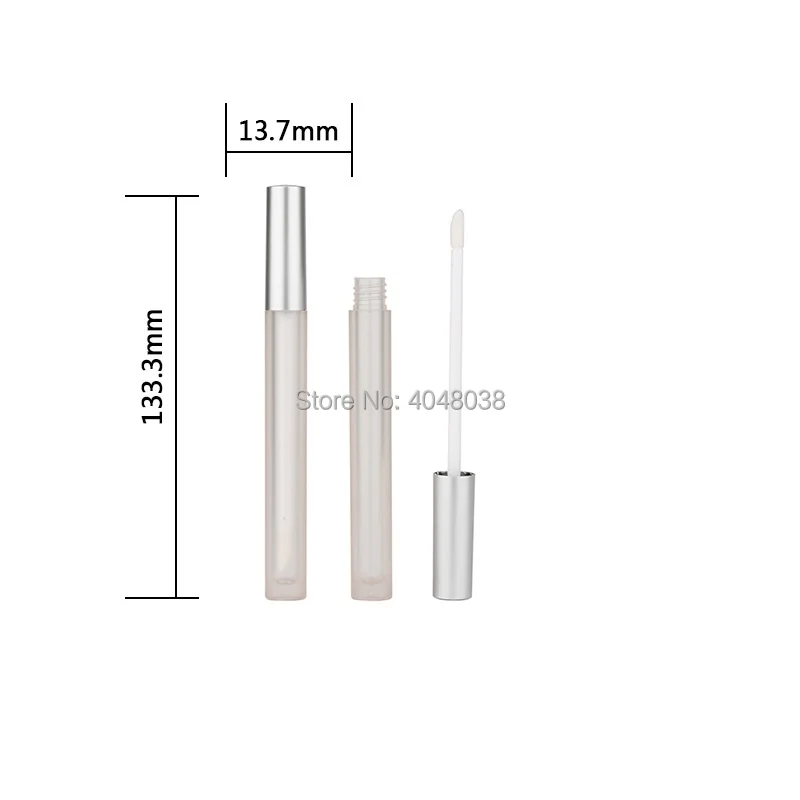 Lipgloss Tube Matte Silver Frosted Lip Gloss Containers Lipgloss Packaging 2.5g 10pcs 30pcs 50pcs Lip Gloss Tubes with Wands