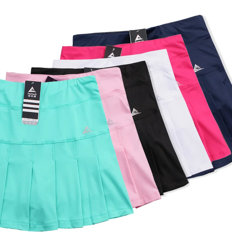 High quality sports skirt pants women's tennis skirt badminton quick-drying fitness short skirt running fake two-piece shorts