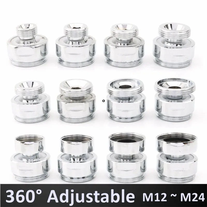 1pc 360 Degree Adjustable Stainless Stee Faucet Connector M22 To M16 18 20 24 1/2