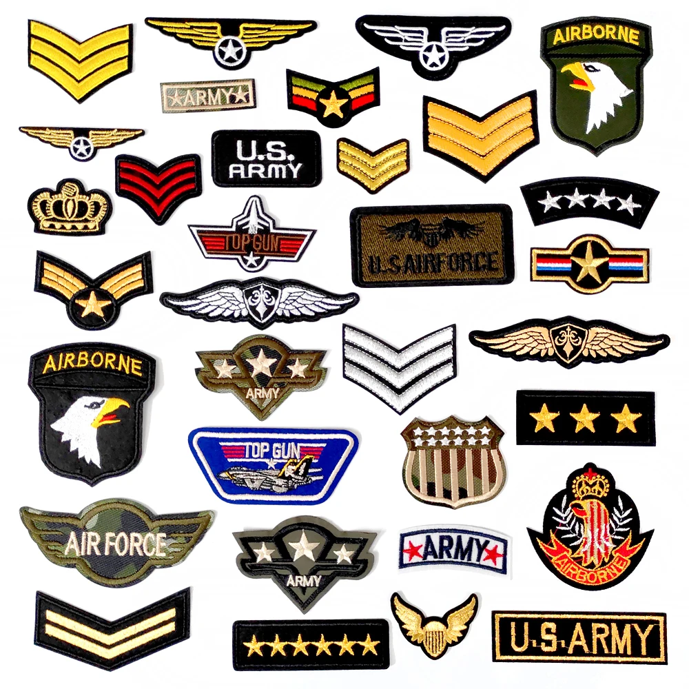 EMBLEM Star Iron On Badge Patch Embroidered Applique Sewing Clothes Stickers Garment Apparel Accessories