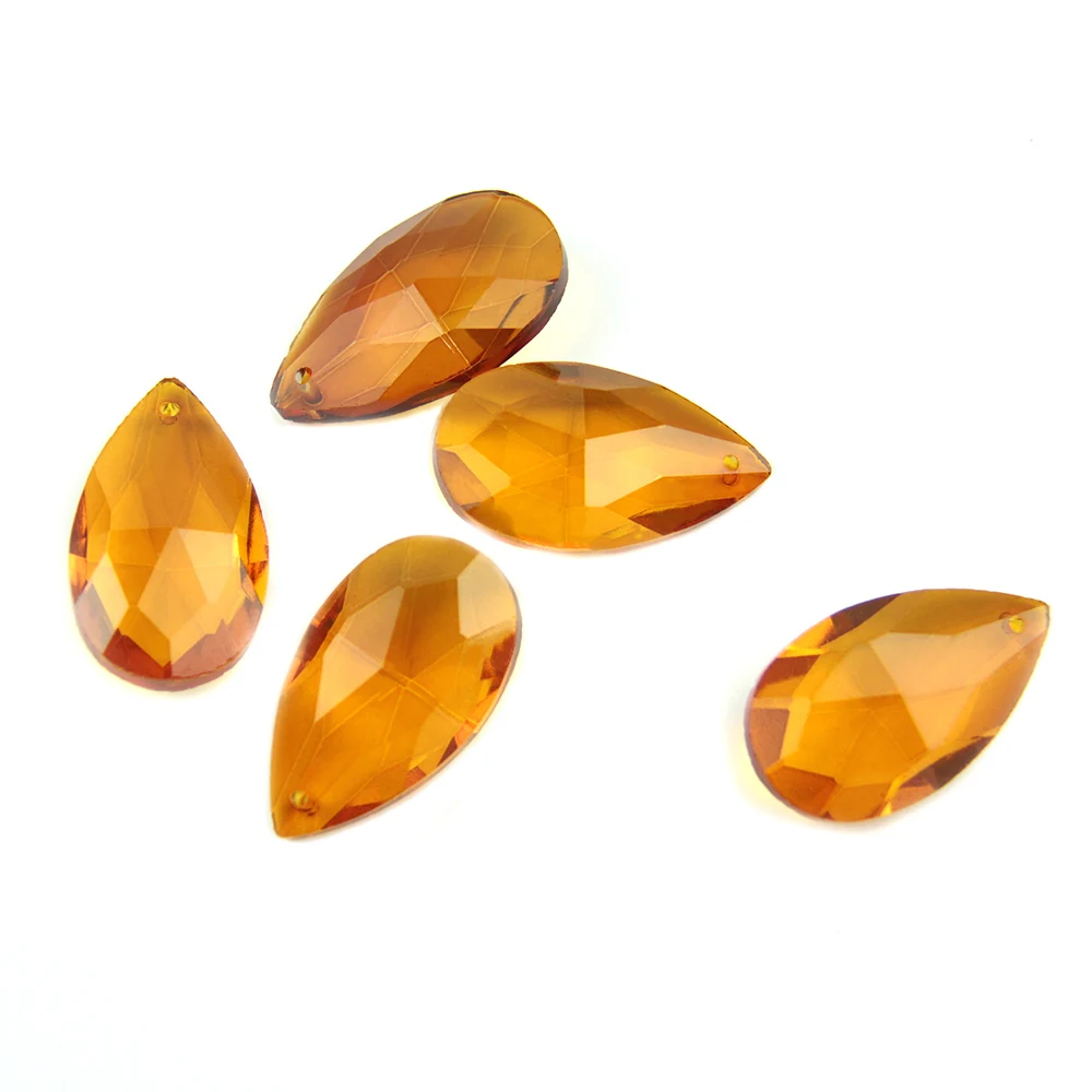 Amber 22mm/38mm/50mm/63mm/76mm Chandelier Glass Spare Parts Pendent Crystal Used Chandelier Lighting