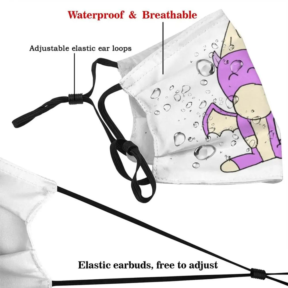 Blaze Washable Trending Customized Pm2.5 Filter Mask Dragon Cute Purple