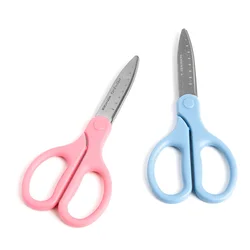 KOKUYO Fit Saxa Kids Scissor Pink Blue Color Scale Steel Safe Scissors Cutter Home DIY Art Hand Craft Office School A6563