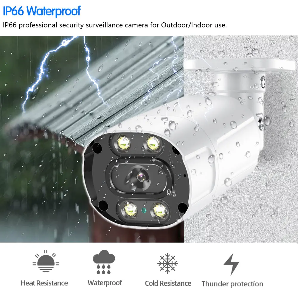 CCTV Security System Kit 4K 8CH DVR With 8MP Color Full Night Vision AHD Waterproof AI Face Detection Video Surveillance Camera