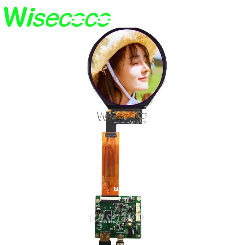 

wisecoco 3.4 inch Circular Lcd Tft Ips Panel 800x800 MIPI Driver Board Round Display For Raspberry Pi Meter ILI9881C Driver