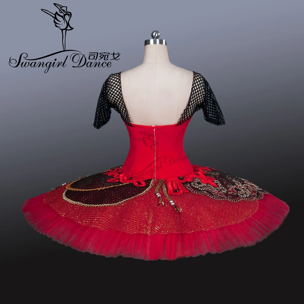 Rosso raymonda di balletto professionale tutu pancake tutu lago dei cigni balletto costumi platter tutu delle ragazze di balletto tutuBT9080