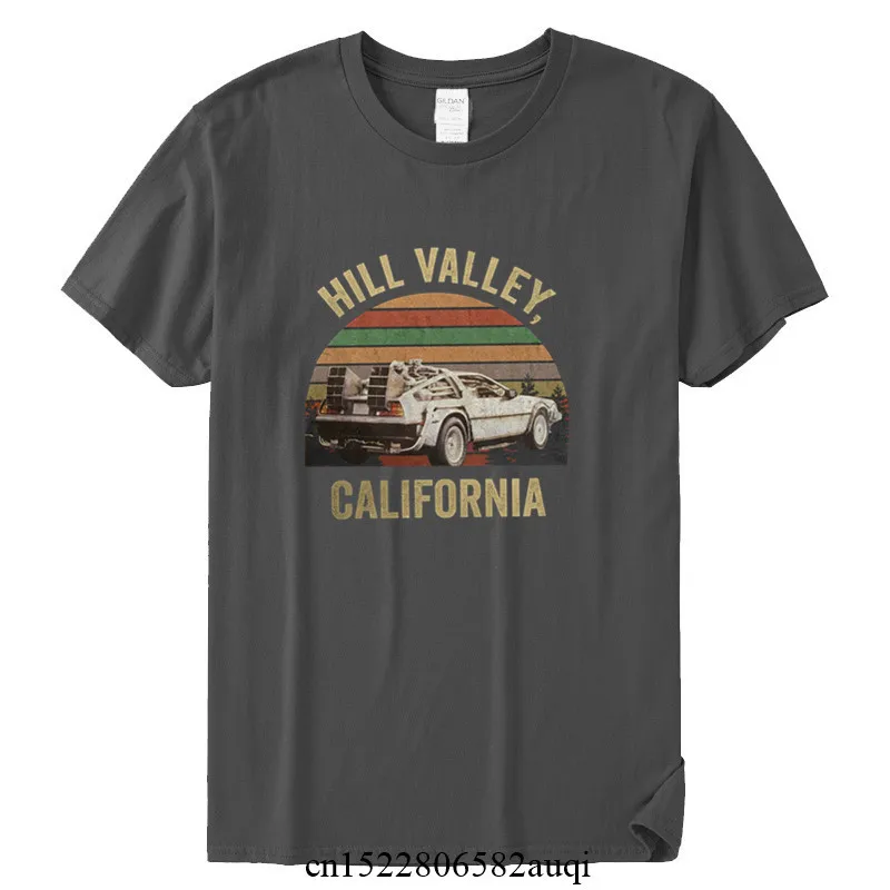 Hill Valley California Men Cotton Print T Shirts Women Casual 90s Style Movie Back To The Future Tops Tee,Drop Shipping