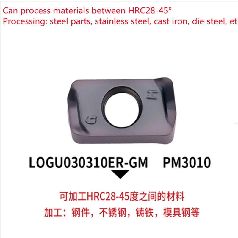 10 Chiếc Chất Lượng Cao LNMU0303ZER-MJ LOGU030310ER Xay Lắp Độ Cứng Cao Tắt Dần Cắt Hạt Nhanh Thức Ăn CNC Lắp LNMU0303