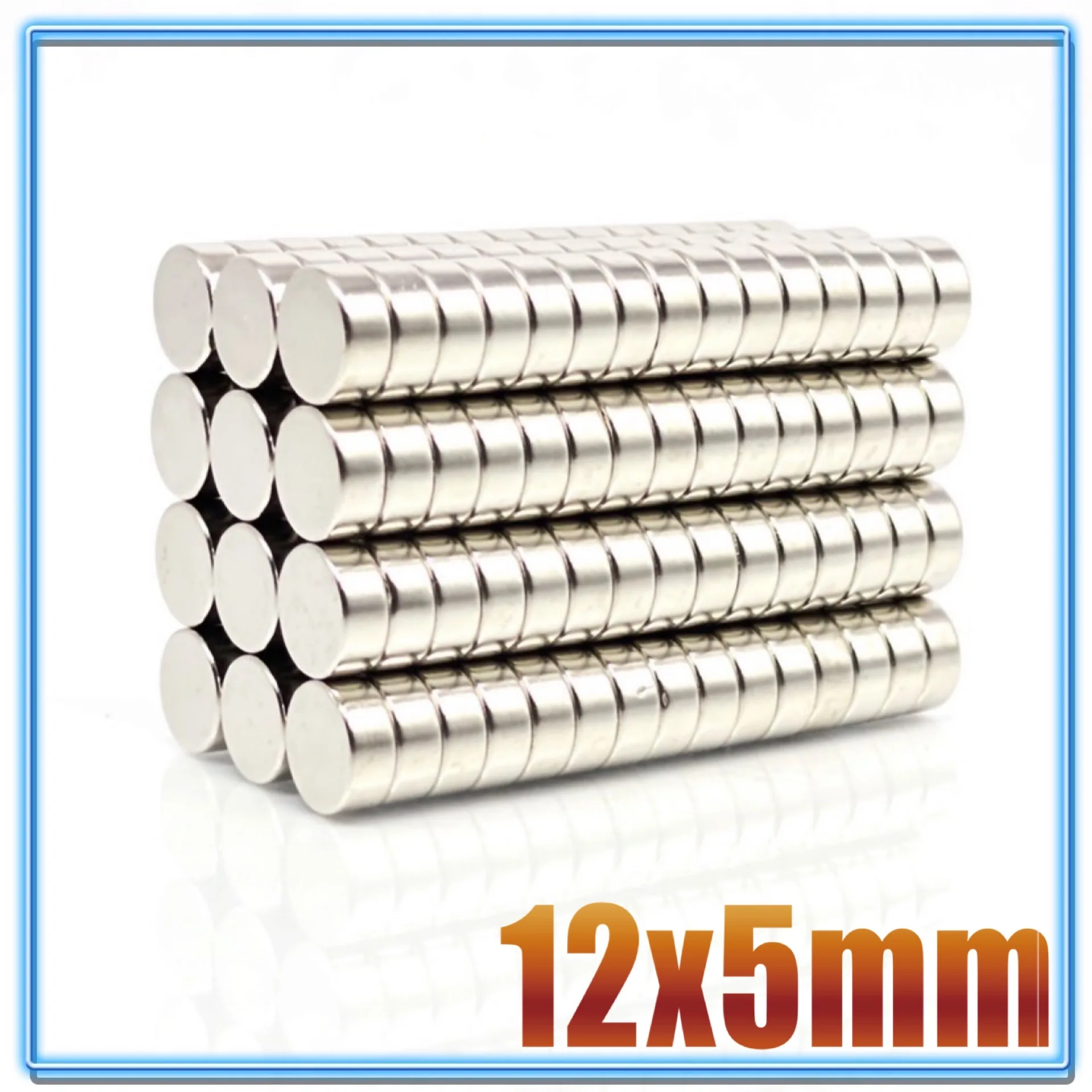 Aimant surpuissant rond N35 12x5/12x6mm en néodyme, disque magnétique à base de terres rares