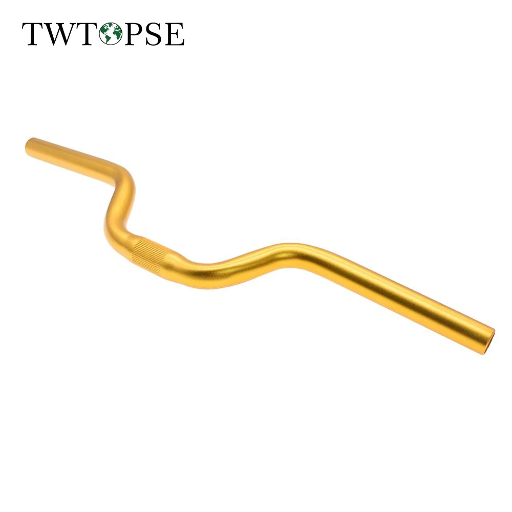 TWTOPSE Aluminum Alloy AL7050 Bike Bicycle M Handlebar For Brompton Folding Bike Cycling Handle Bar Width 520mm Rise H30mm 80mm