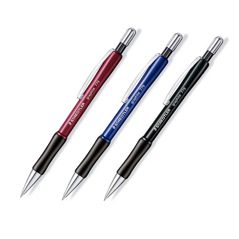 Germany Staedtler 779  Metal clip push-button and tip Non-slip rubber grip zone Mechanical pencil for writing