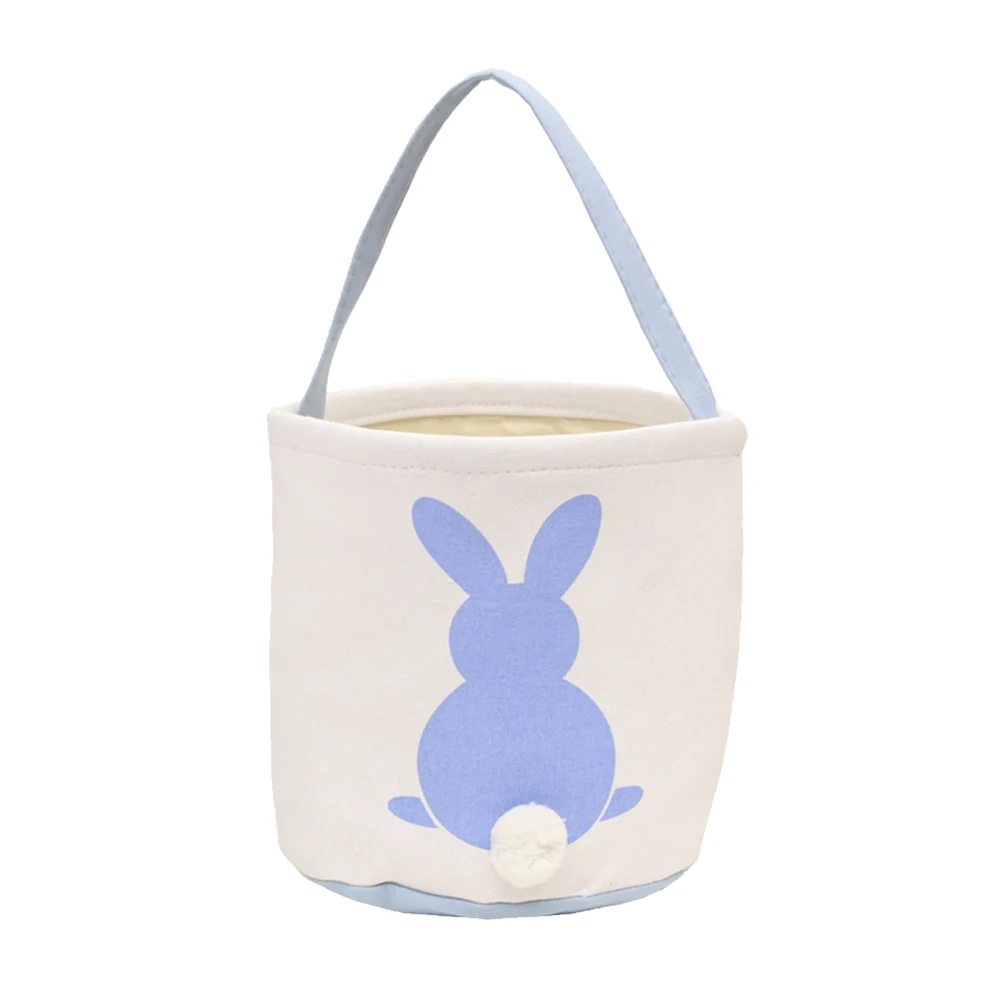 

Cute Easter Basket Party Bags Gifts Candy Canvas Holders DIY With Cute Rabbit Ears Bunny Baskets Home Festival Decoration