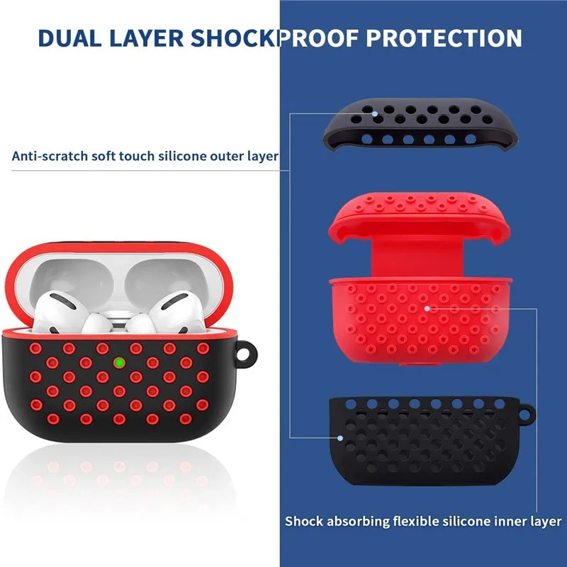 Cover for Airpods pro Cases with keychain Air pods earphone Protector Silicone air pod pro Accessories for Airpodspro Cases