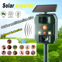 Cats Dog Repeller Animal Dispeller  Ultrasonic Pest Repellers Garden Solar Powered Motion Sensor Flash Light Animal Repellers