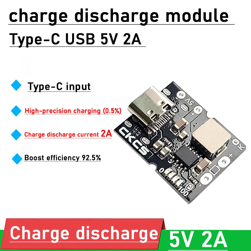 mini Type-C 5V 2A Charge discharge module Charging Protection Board Boost Converter POWER 1S 4.2V 3.7V 18650 lithium battery