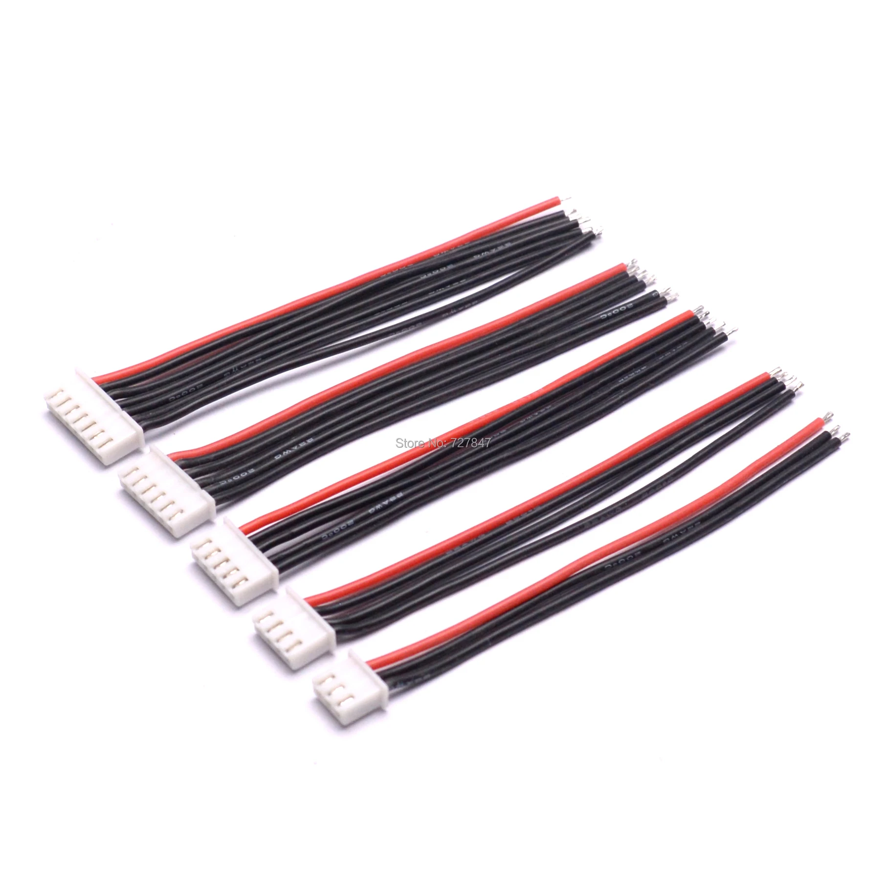 Prise de chargeur d'équilibre de batterie Lipo RC, câble pour hélicoptère RC, XH 2s 3s 4s 5s 6s, 10cm, 100mm, lot de 10 pièces