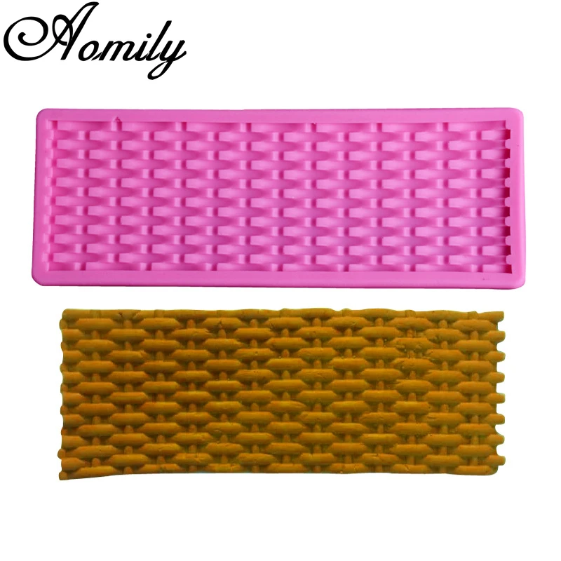 Aomily Braided Twist Rope Shape Silicone Molds Fondant Cake Decorating Tools Chocolate Candy Mold Resin Clay Mould Baking Tool