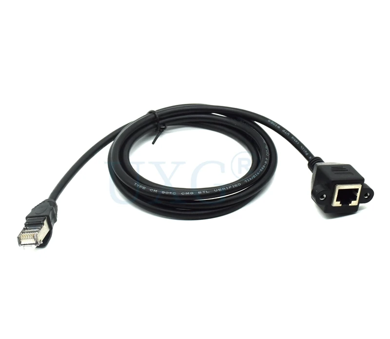 5M 10M RJ45 Cable Male to Female Screw Panel Mount Ethernet LAN Network 8 Pin Extension Short Cable 60cm 100cm 300cm