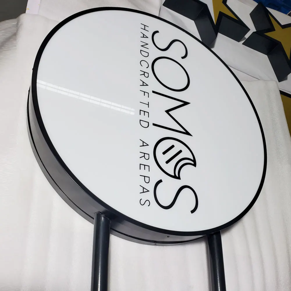 Advertising outdoor waterproof double side illuminated wall-mounted light box LED café salon durable