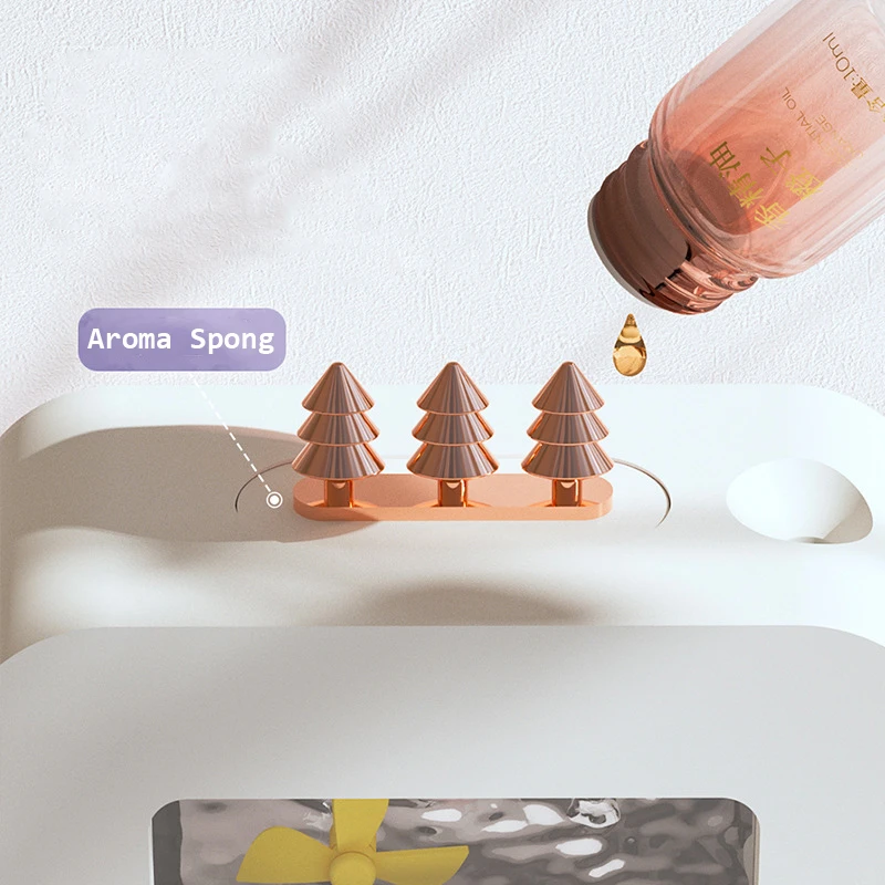 แบบพกพาอากาศความชื้น450มิลลิลิตรน่ารักไร้สายชาร์จ USB Essential น้ำมันเครื่องพ่นอโรมาที่มีสีไฟสำหรับบ้านสำนักงานรถ