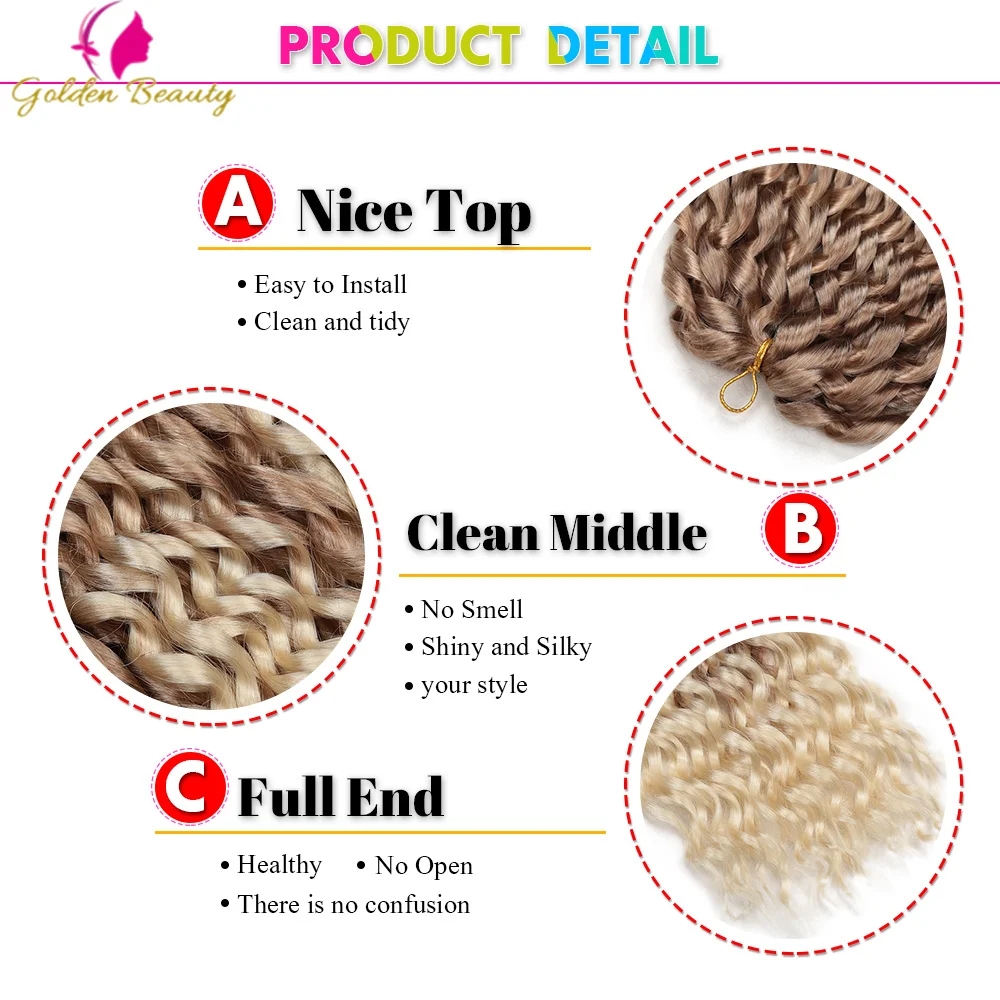 Loose Deep Wave Crochet Faux Locs Hair Synthetic Natural Ombre Passion Twist Curly Hair Pre stretched Braiding Hair Extensions