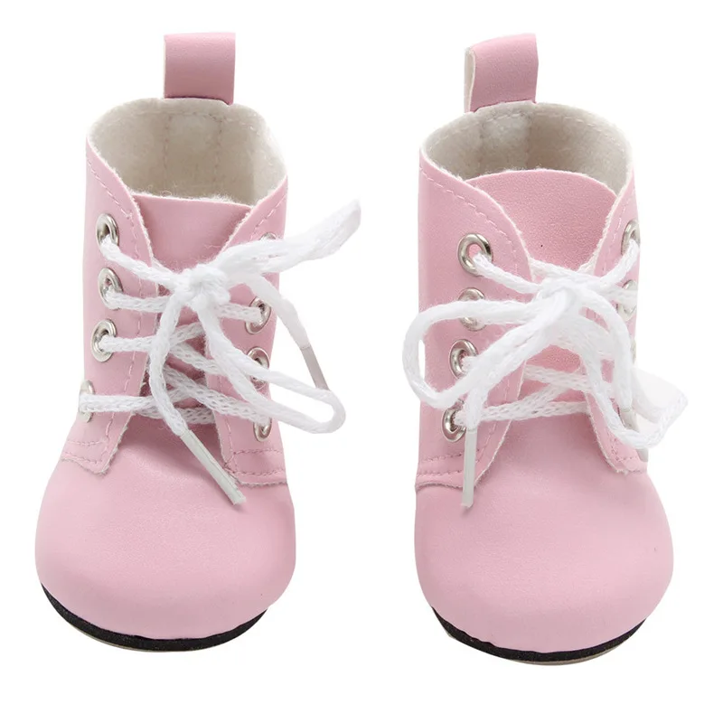 Doll Shoes Clothes Handmade Boots 7Cm Shoes For 18 Inch American&43Cm Baby New Born Doll Accessories For Generation Girl`Toy DIY