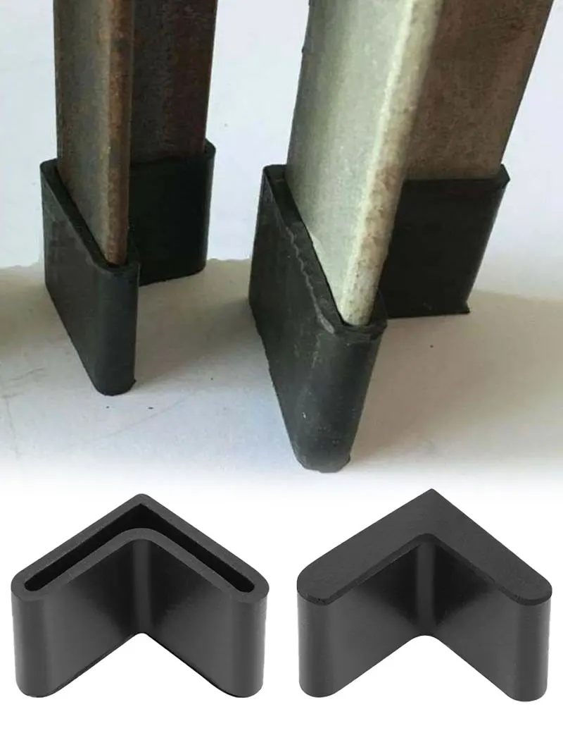 L-Shaped Rubber Cover Triangle Angle Anti Scratch Shelf Table Feet Leg Pad Floor Protector