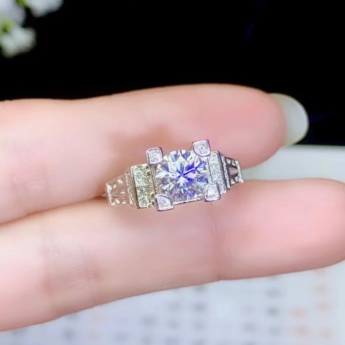 

KJJEAXCMY Ювелирные изделия из стерлингового серебра 925 пробы с инкрустацией Mosang и бриллиантами, драгоценным камнем, женское кольцо, красивая поддержка обнаружения, хит продаж