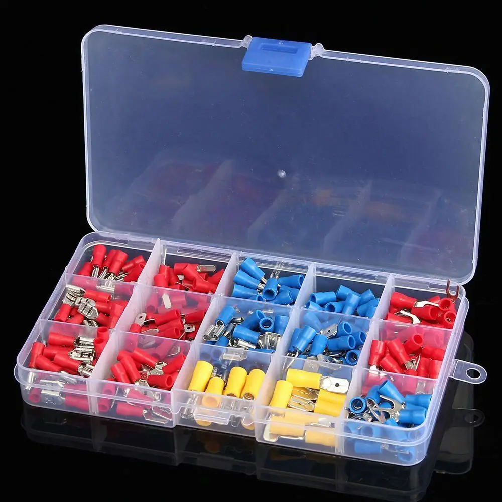 280pcs Assorted Crimp Spade Terminal Insulated Electrical Wire Connector Kit Set