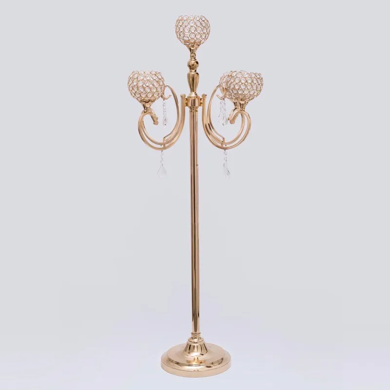 H120cm  Hanging Tall Big Wedding Event Party Centerpieces Decoration 5 Arm Crystal Candelabra Candle Holder Candlestick 0733