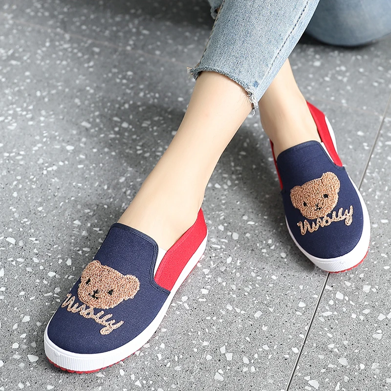 women's shoes in the spring and autumn new flat casual shoes female joker soft bottom a pedal lazy shoes for women's shoes