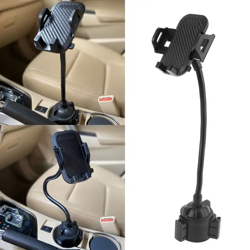 Universal Car Cup Mount Mobile Phone Holder Stand Adjustable Gooseneck Cradle for iPhone 5/6/7/8 Pus XR XS 3.5-7