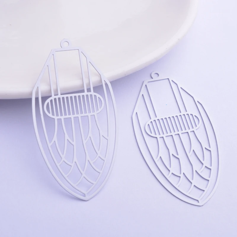 30 Stück AB6266 26*50mm Filigrane Ausgehöhlte Anhänger DIY Ohrring Anhänger Hängender Schmuck Dekoration – Detail 8