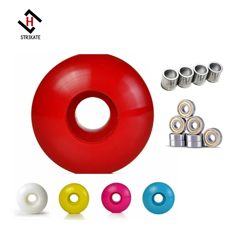 4 wheels Concave Skateboard Wheels Bearing Kit with the space Complete wheels 52X32