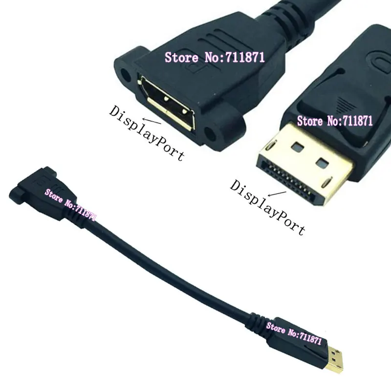 Screw Fixed Male  Female DP Displayport  extension Cord 30cm short Displayport DP Line Cable M F DP Displayport  cable Line wire