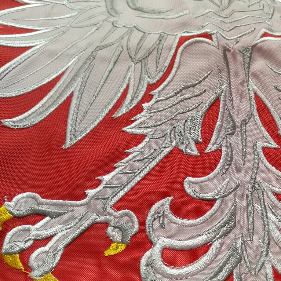 Double-sided Embroidered Sewn Poland Flag Polish National Flag World Country Banner Oxford Fabric 3x5ft 150x90cm