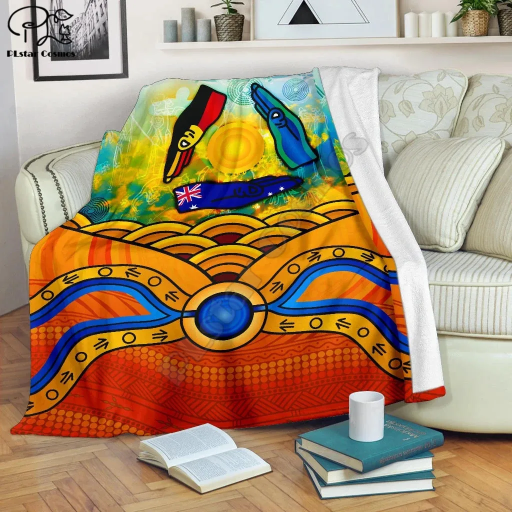 

Naidoc Week Anime pattern Family Fleece Blanket 3D full printed Wearable Blanket Adults/kids Fleece Blanket