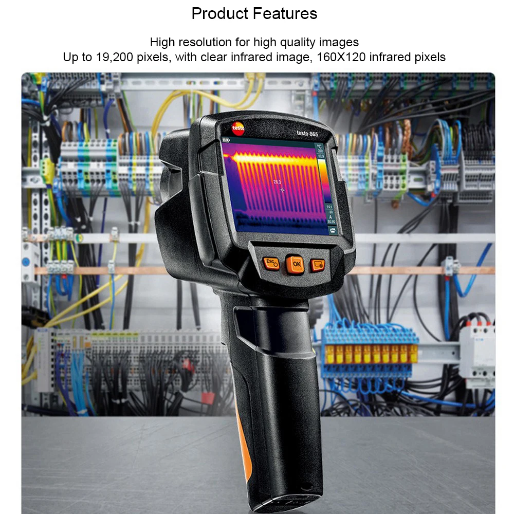 Testo 865 Professional Thermal Imager High Resolution Infrared Thermal Camera High Senstive Thermal Imager with 3.5in LCD Screen