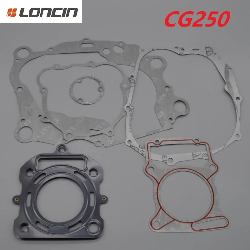 Conjunto de pinos de anel de pistão para junta de cabeça de cilindro cg 67mm 69mm para motor zongshen lifan shineray LONCIN 250CC Cg250