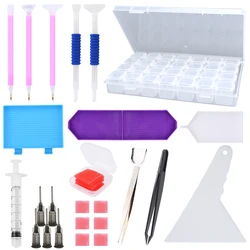 DIY Diamond Painting Tools Set Rhinestones Decorations Accessories Tray Glue Pen Kit Storage Box Tweezers For Diamond Painting