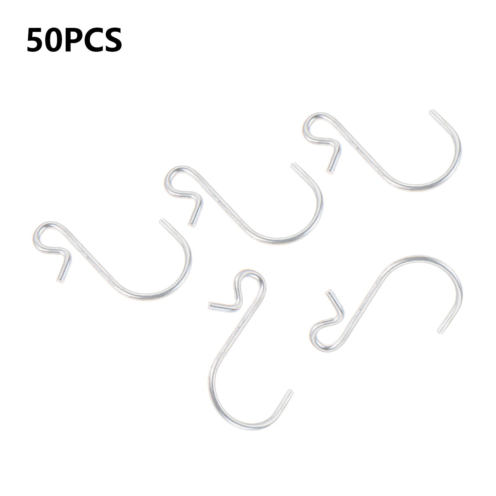 50pcs/set 39*30mm S Shape Metal Hanger Kitchen Organizer Bathroom Storage Rack Hanging Hook Crafts Tools Key Mask Space-saving
