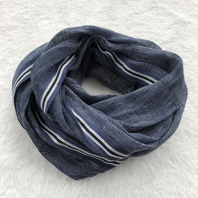 New Style Spring And Summer Leisure Business Men\'s Linen Scarf Solid Color Clause Versatile Breathable Shawl