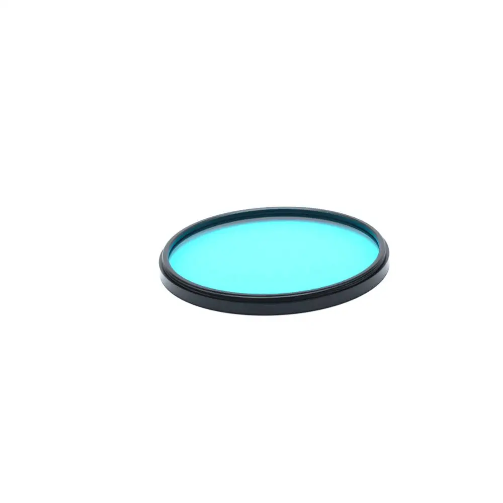 UV IR 컷 77mm 둥근 금속 프레임 링 블루 컬러 필터 BG39