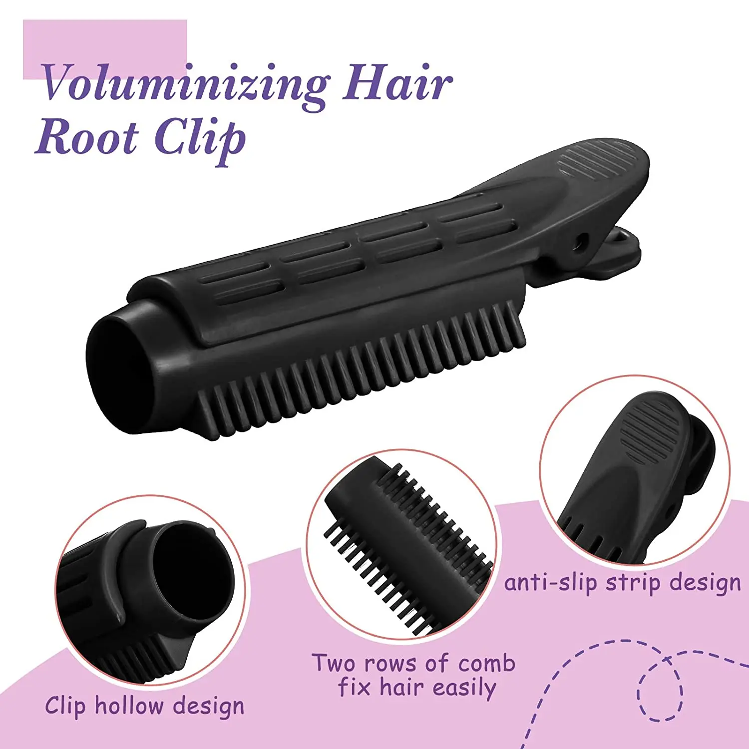 6 Pieces  Professional Hair Root Rollers Clips Natural Fluffy Naturally Hair Curler Twist Wave Fluffy Plastic Hair Styling Tool