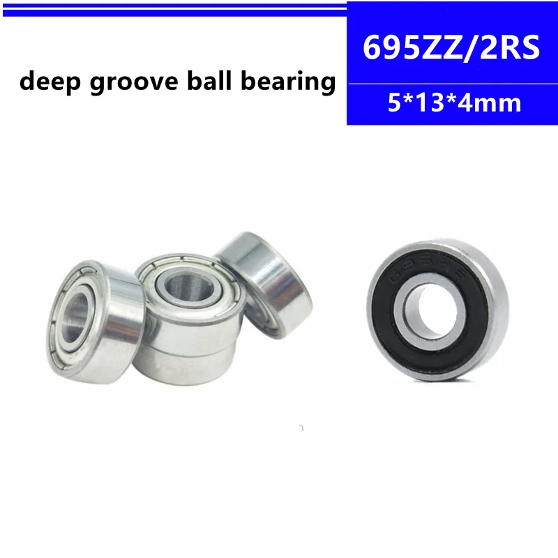 

695ZZ 695-2RS deep groove ball bearing 5x13x4mm miniature ball bearing 5*13*4 mm 695-2Z 695Z 695RS 695 R-1350 ZZ