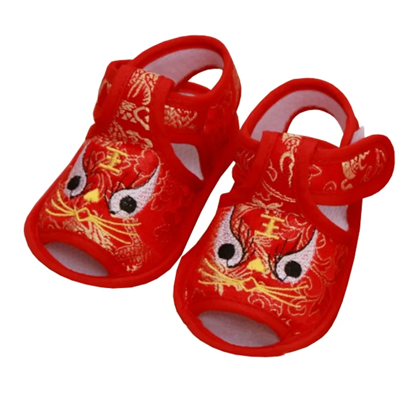 Chaussures de Style chinois pour bébés de 0 à 12 mois, chaussures mignonnes pour tout-petits