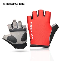 Cycling Glove Half Finger Breathable Washable Outdoor Sports MTB PU Leather Pad Gloves For Men Women Non-Slip Bicycle Gloves