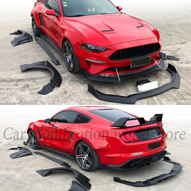 

Комплект кузова FRP для 2015-2020 Ford Mustang RBT-дизайн, боковая юбка для крыла, спойлер