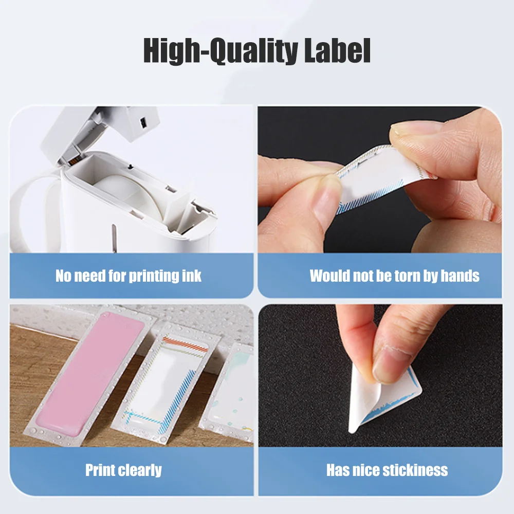 Niimbot-papel de impresora autoadhesivo D11, accesorio para prensa de impresión, etiquetas de Color blanco, impermeable, resistente a roturas,