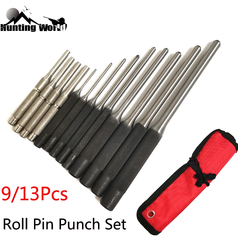 Tactical 9/13Pcs Roll Pin Punch Set Rifle Bolt Catch Roll Up Tool Kit for Hunting AR15 M16 Glock Pistol Accessory Dropshipping